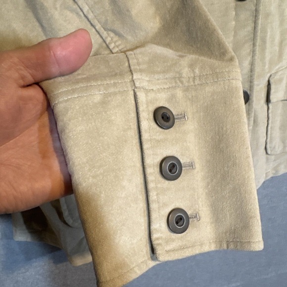 Talbots Safari Utility Jacket Size Petite 16W Velour Stretch Tan Beige Pea‎ Coat - Picture 2 of 10